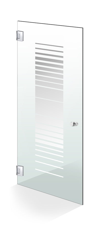 Hinged glass door stainless steel, #Clear