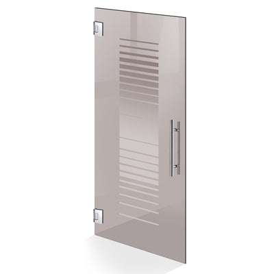 Hinged glass door stainless steel, #Bronze
