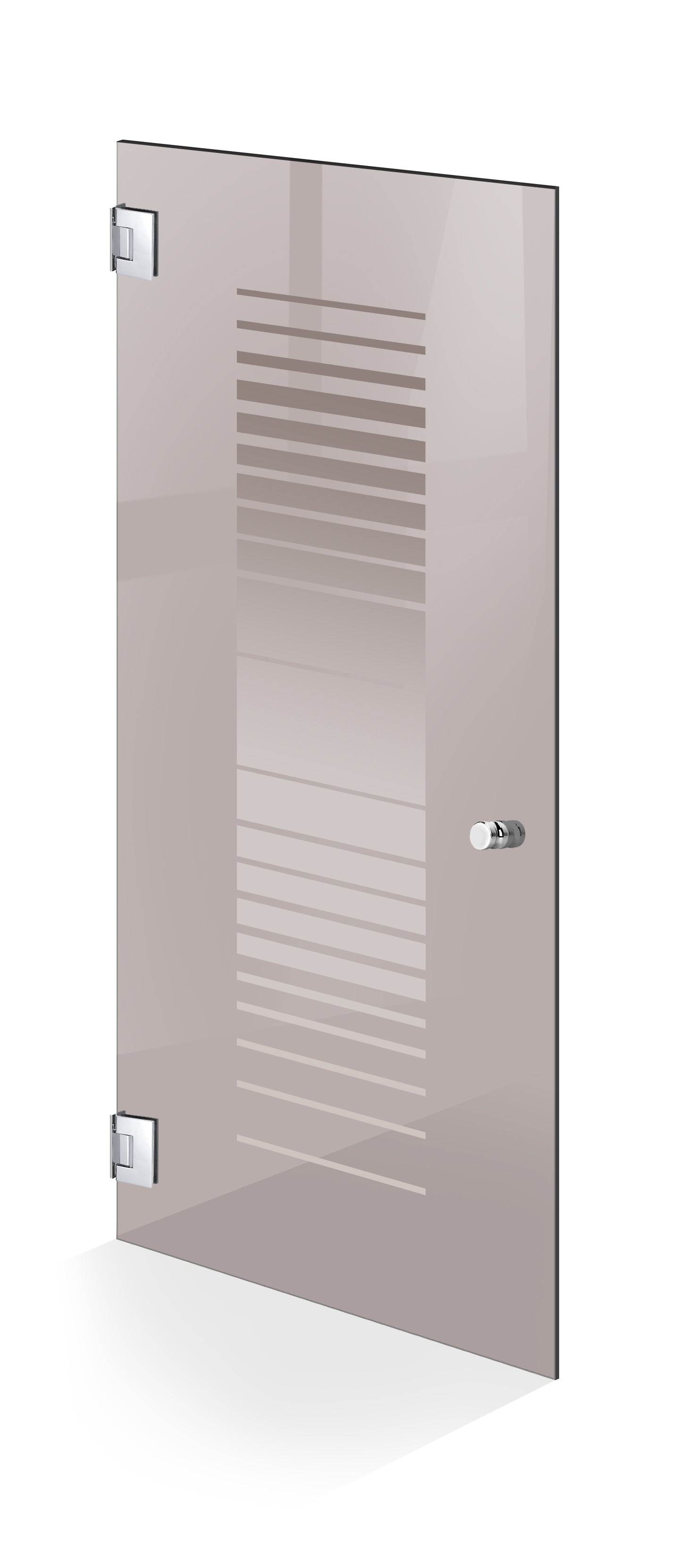Hinged glass door stainless steel, #Bronze