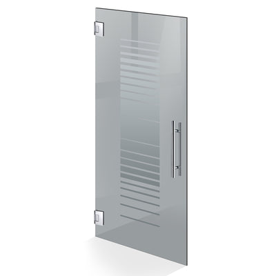 Hinged glass door stainless steel, #Grey