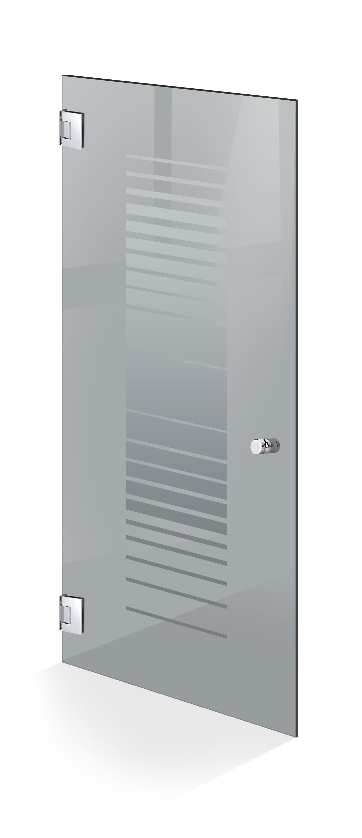 Hinged glass door stainless steel, #Grey