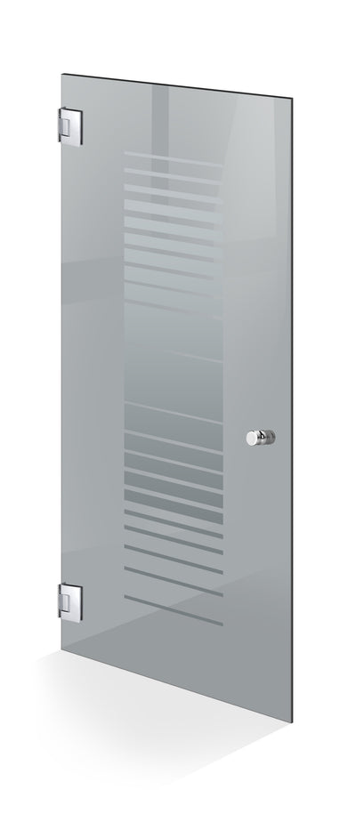 Hinged glass door stainless steel, #Grey