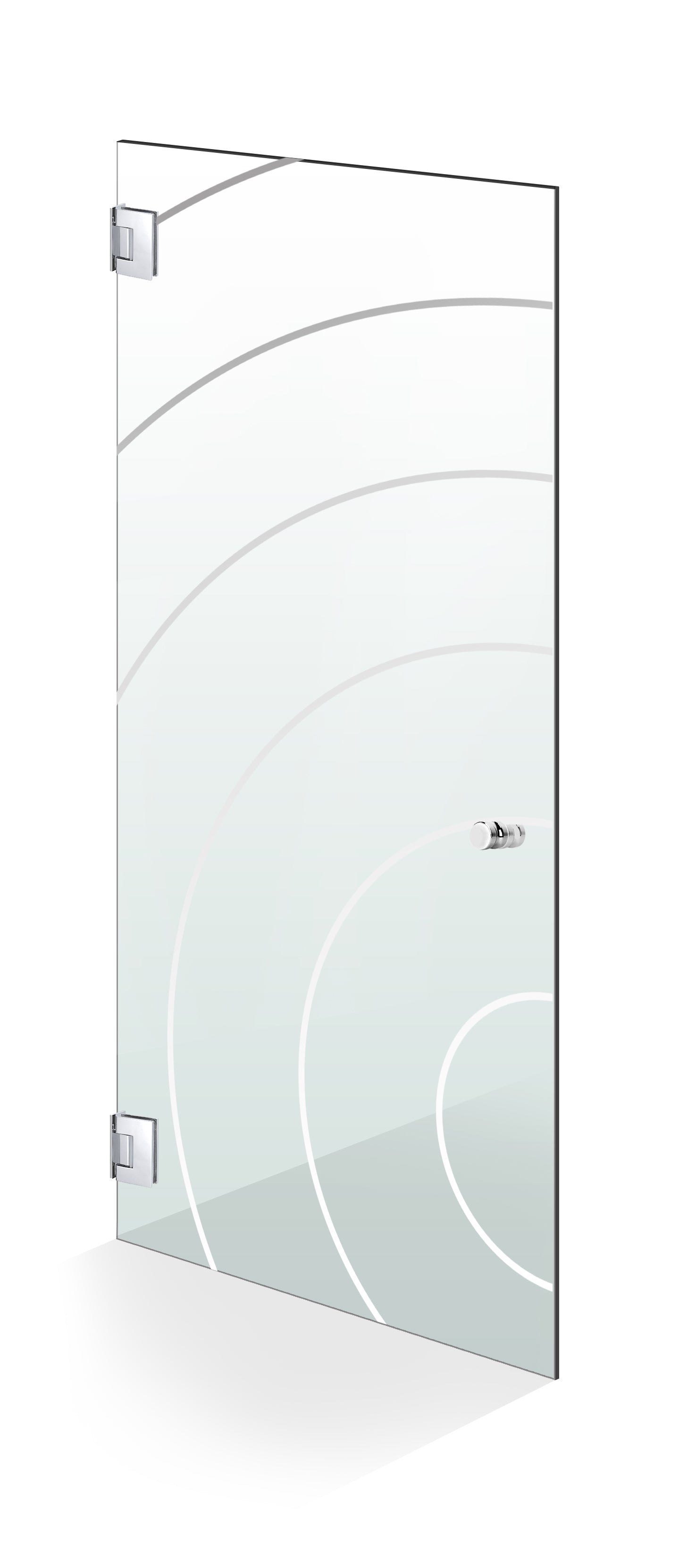 Hinged glass door stainless steel, #Clear