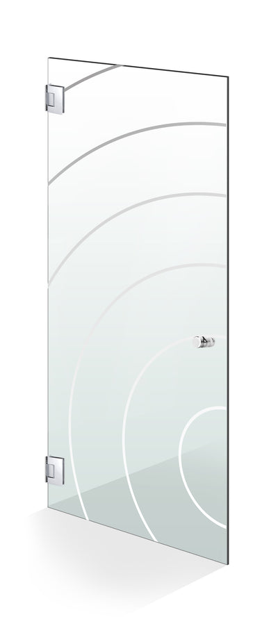 Hinged glass door stainless steel, #Clear