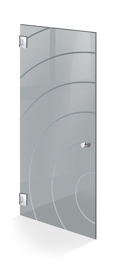Hinged glass door stainless steel, #Bronze