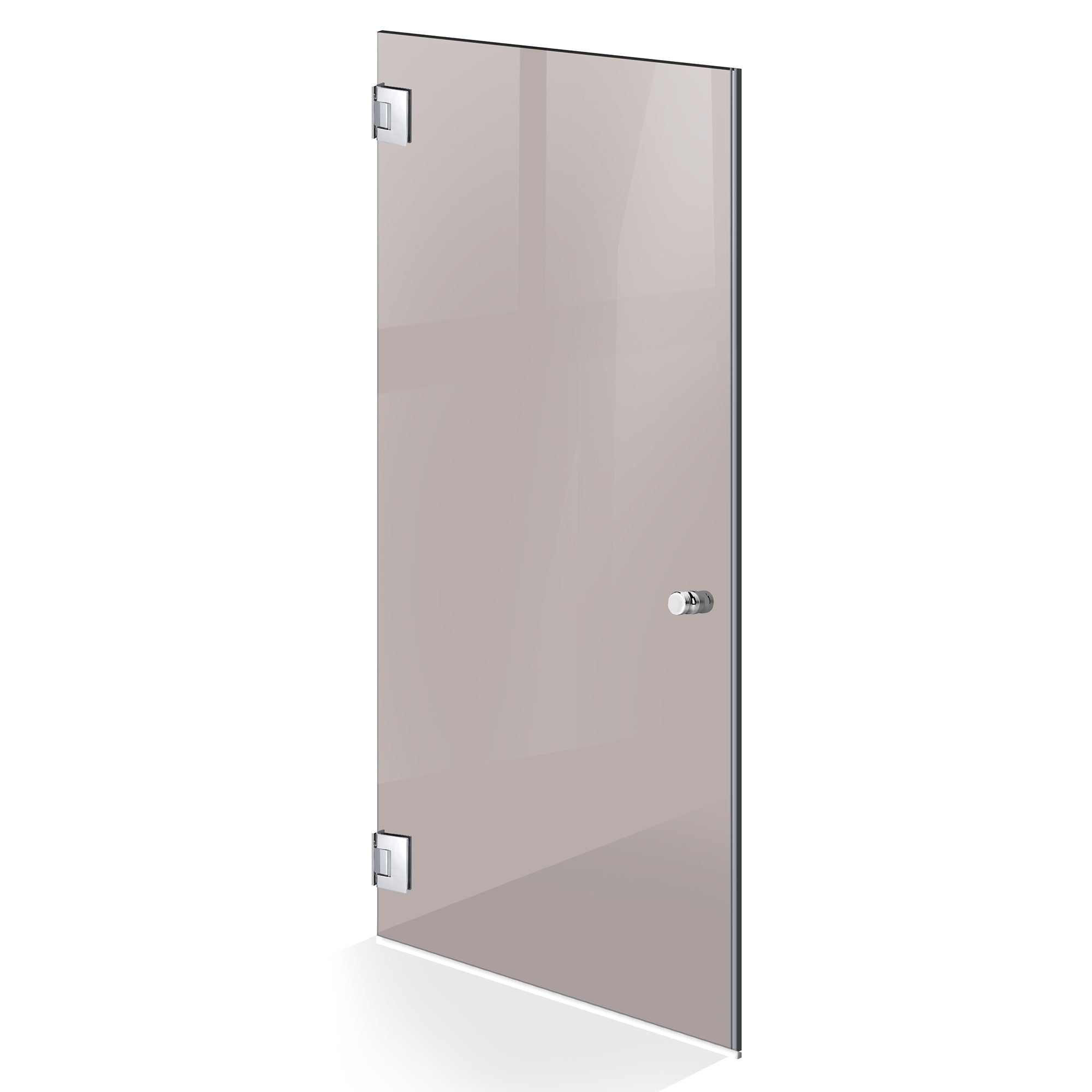 Hinged glass door stainless steel, #Bronze