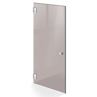 Hinged glass door stainless steel, #Bronze