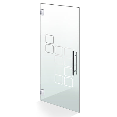 Hinged glass door stainless steel, #Clear
