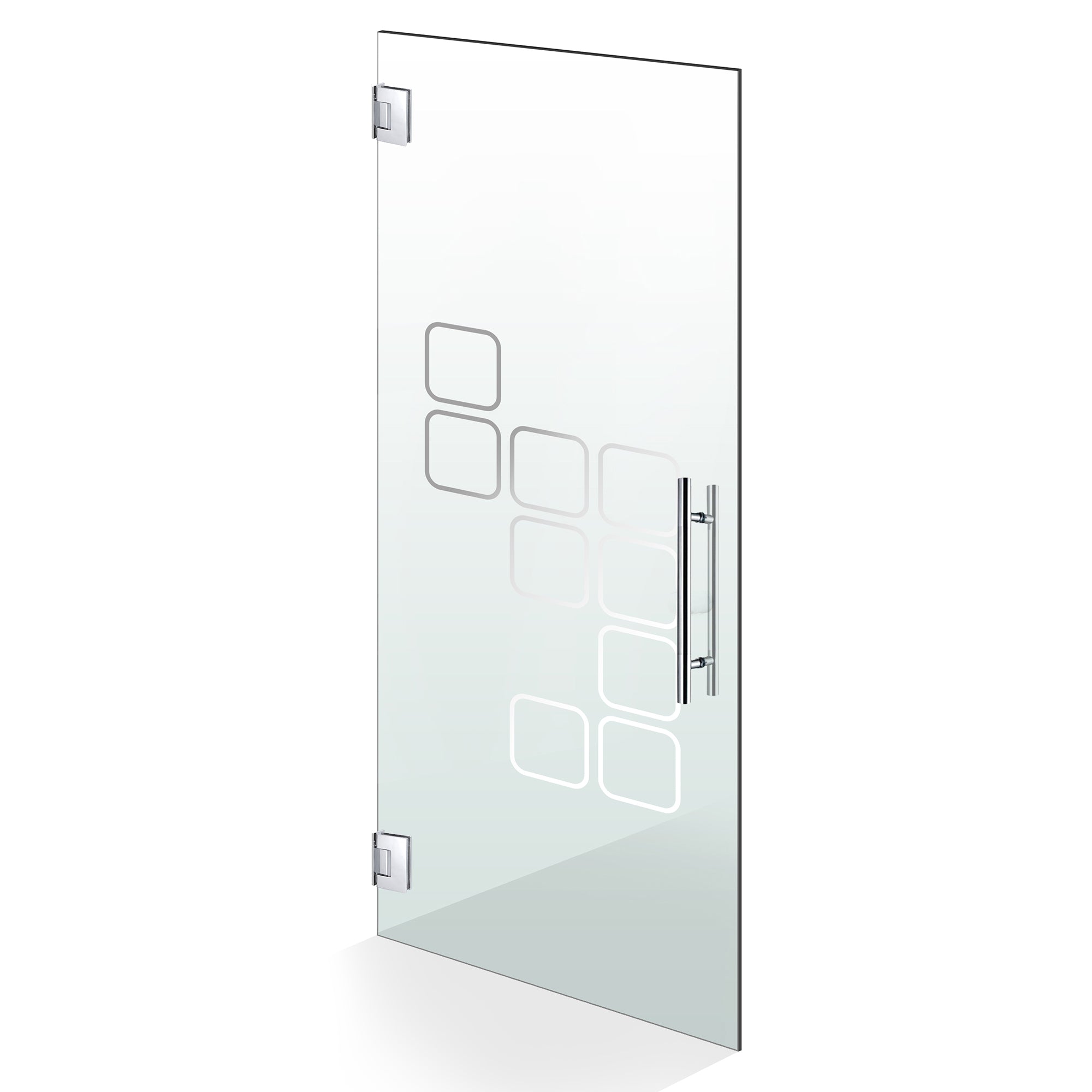 Hinged glass door stainless steel, #Clear