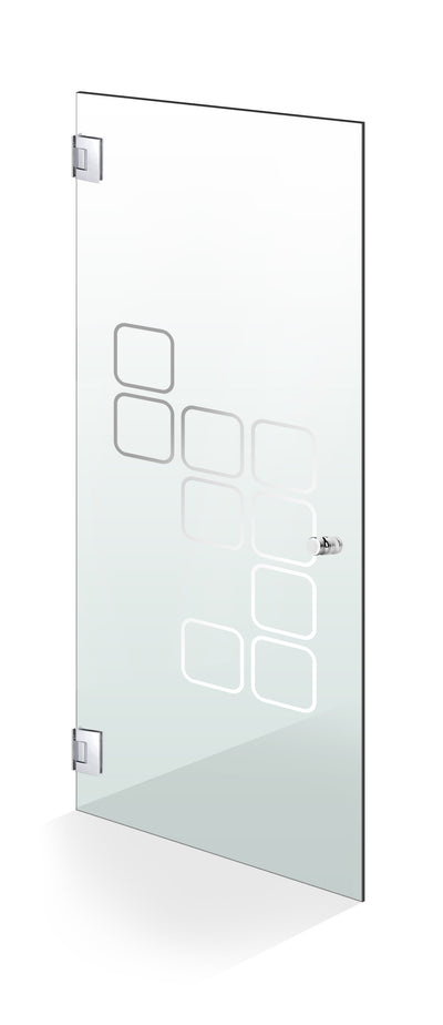 Hinged glass door stainless steel, #Clear