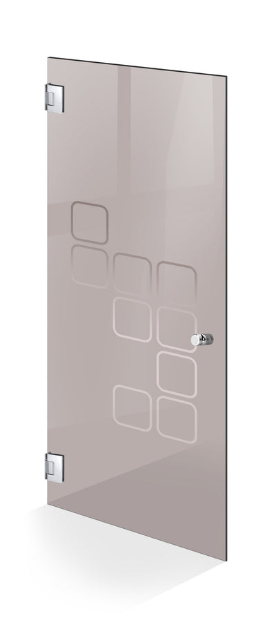 Hinged glass door stainless steel, #Bronze