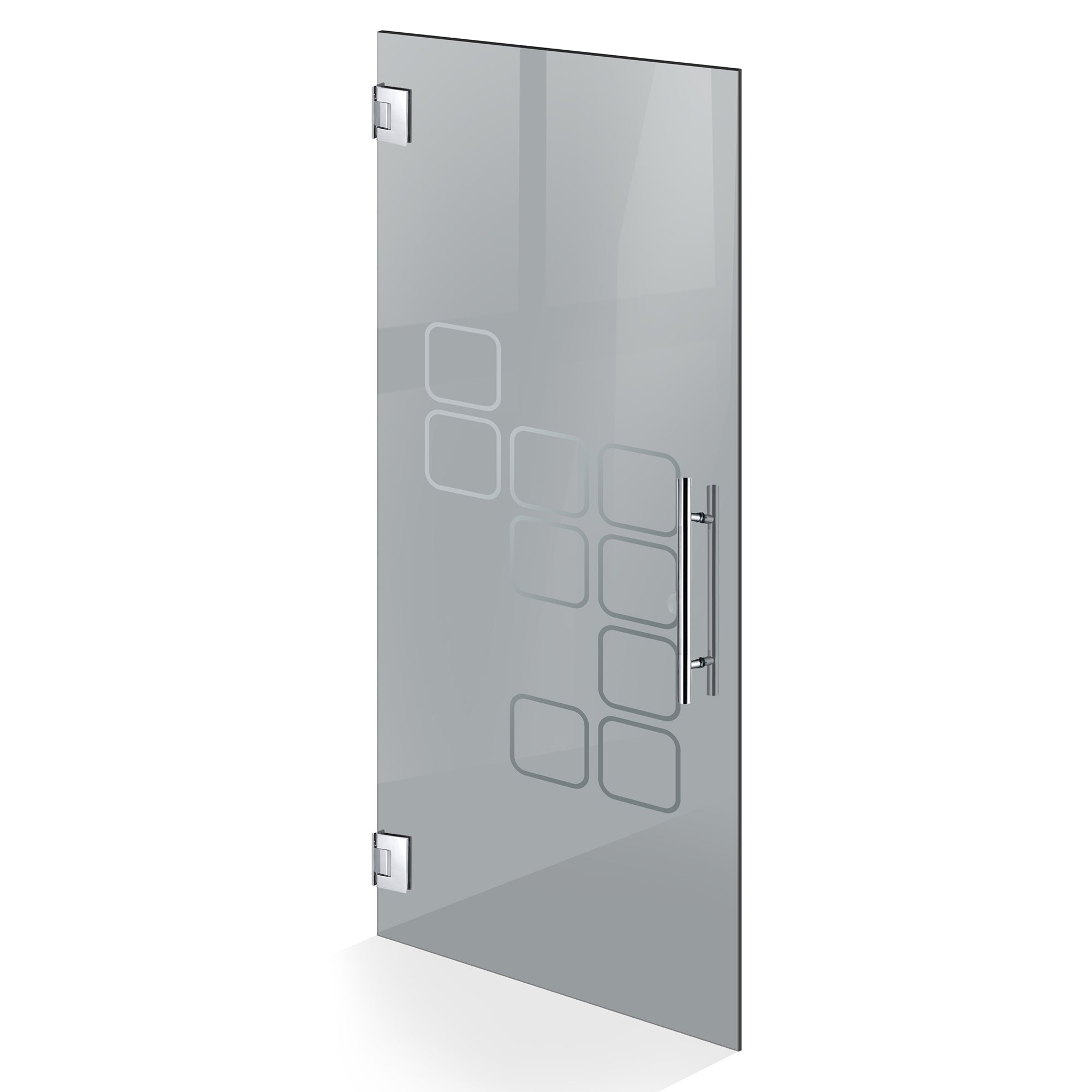 Hinged glass door stainless steel, #Grey