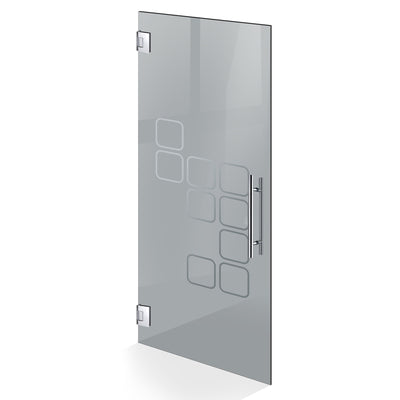 Hinged glass door stainless steel, #Grey
