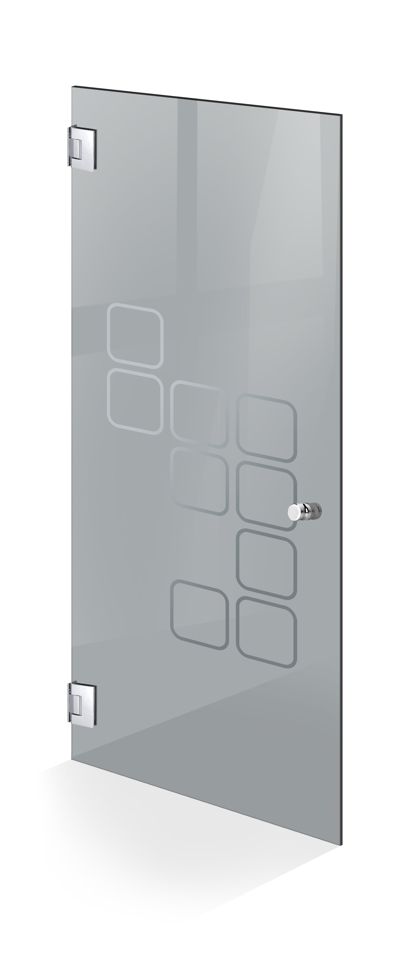 Hinged glass door stainless steel, #Grey