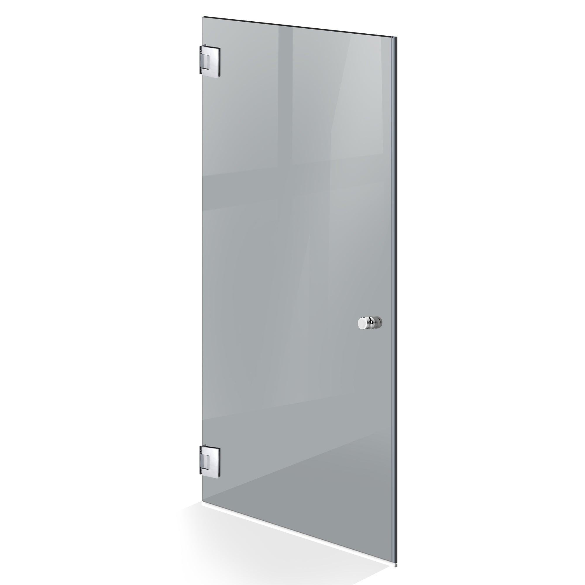 Hinged glass door stainless steel, #Bronze