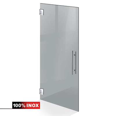 Hinged glass door stainless steel, #Grey