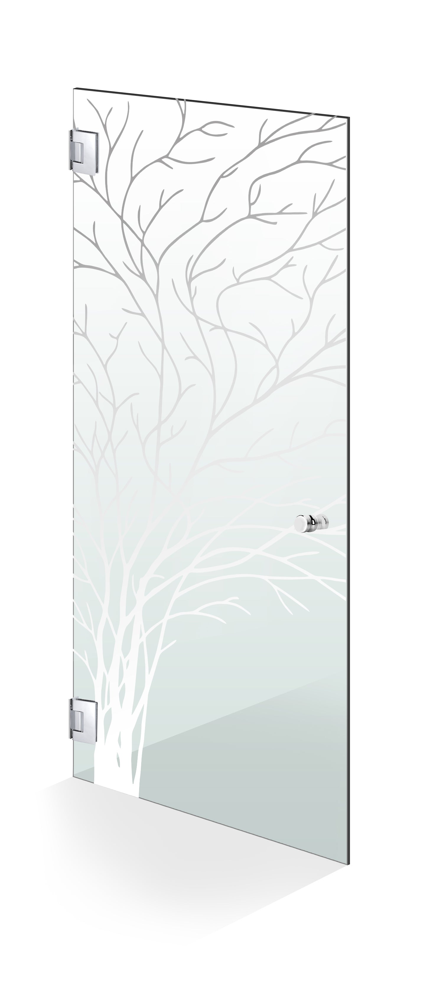 Hinged glass door stainless steel, #Clear