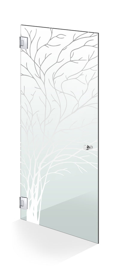 Hinged glass door stainless steel, #Clear