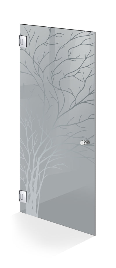 Hinged glass door stainless steel, #Grey