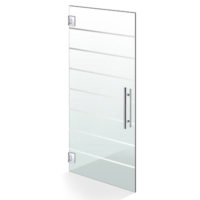 Hinged glass door stainless steel, #Clear