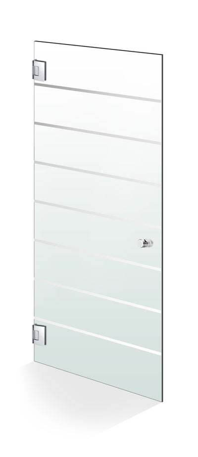 Hinged glass door stainless steel, #Clear