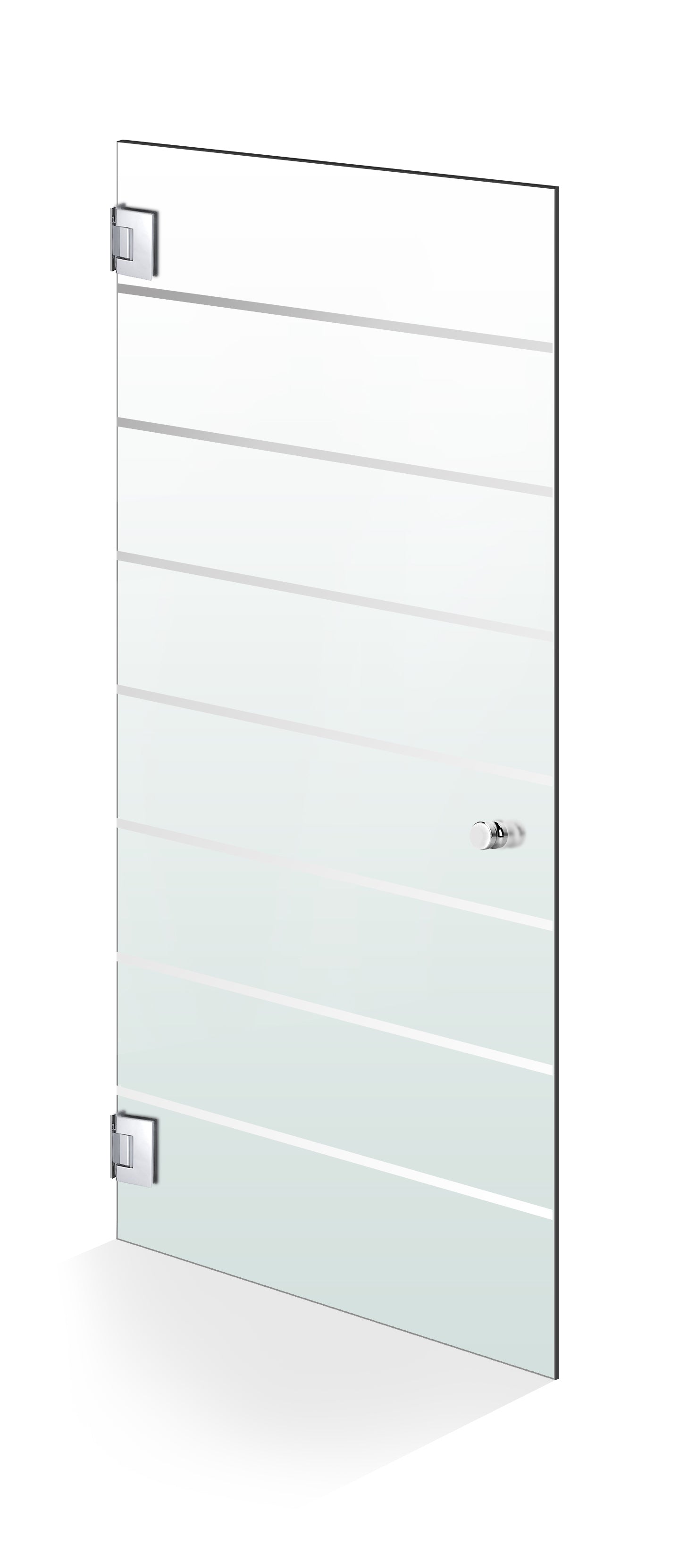 Hinged glass door stainless steel, #Clear