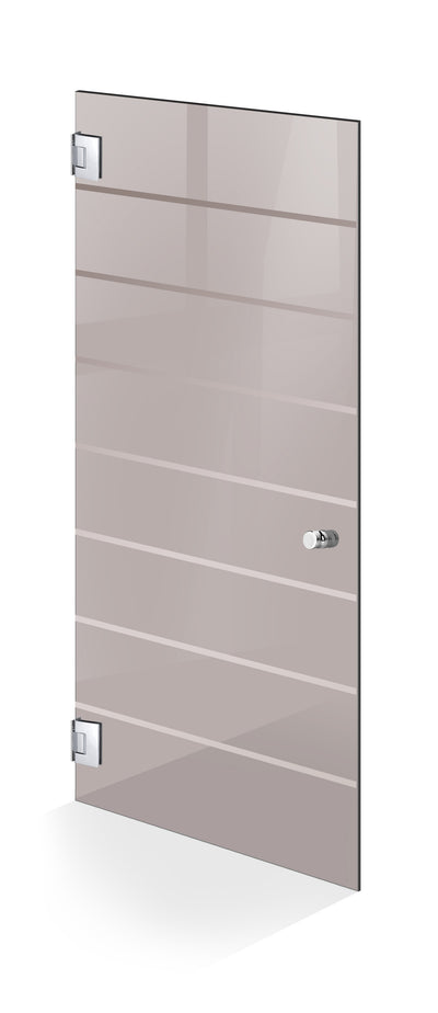 Hinged glass door stainless steel, #Bronze