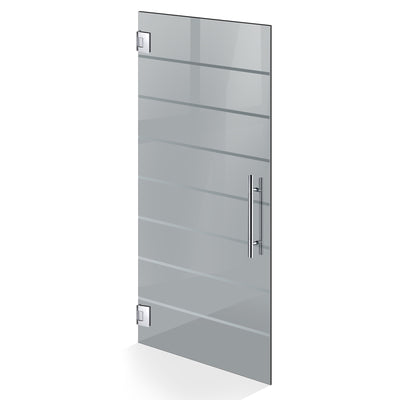 Hinged glass door stainless steel, #Grey