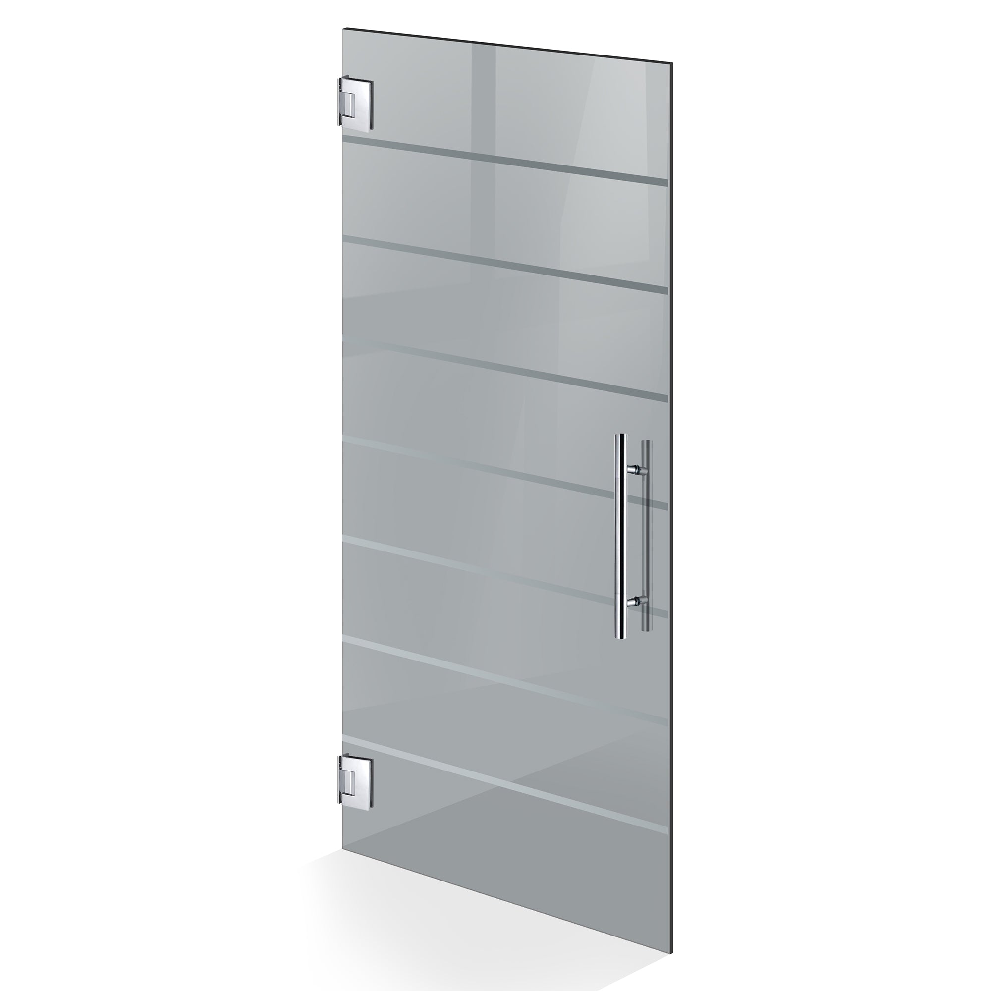 Hinged glass door stainless steel, #Grey