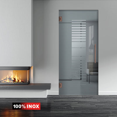 Hinged glass door copper, #Grey