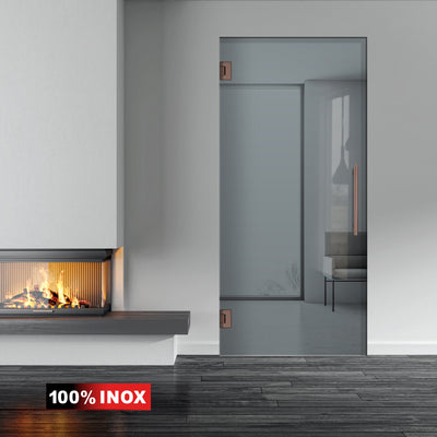 Hinged glass door copper, #Grey