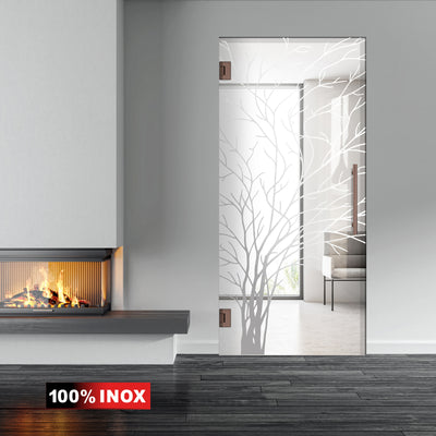 Hinged glass door copper, #Clear