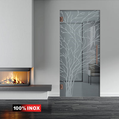 Hinged glass door copper, #Grey