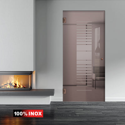 Hinged glass door copper, #Bronze