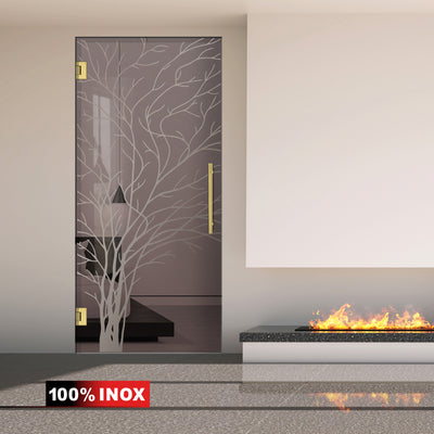 Hinged glass door gold, #Bronze
