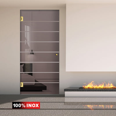 Hinged glass door copper, #Bronze