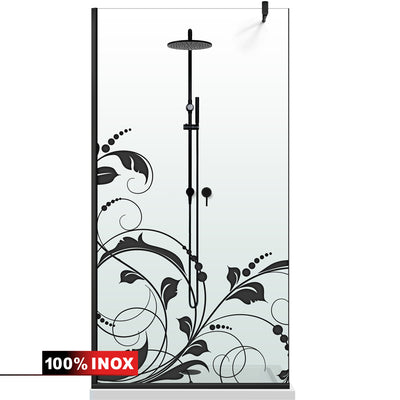 Shower Screens Walk-in, Black Shower Wall, #Clear #Víztiszta
