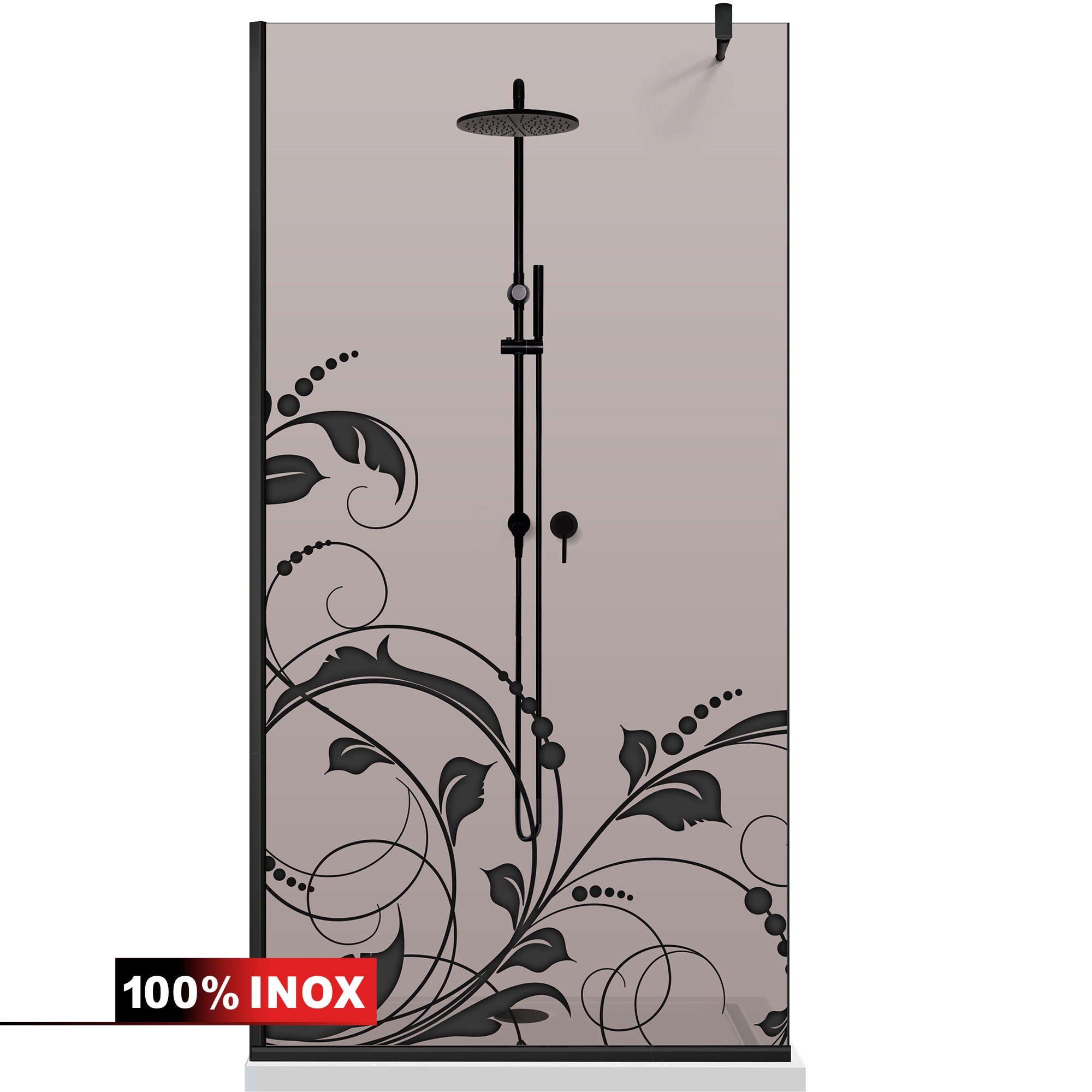 Shower Screens Walk-in, Black shower wall, #Bronze #Bronze