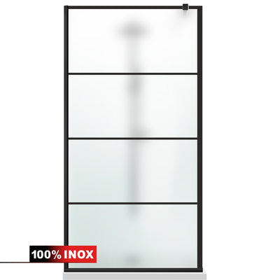 Shower Screens Walk-in, Black Shower Wall, #Satiné #Matt