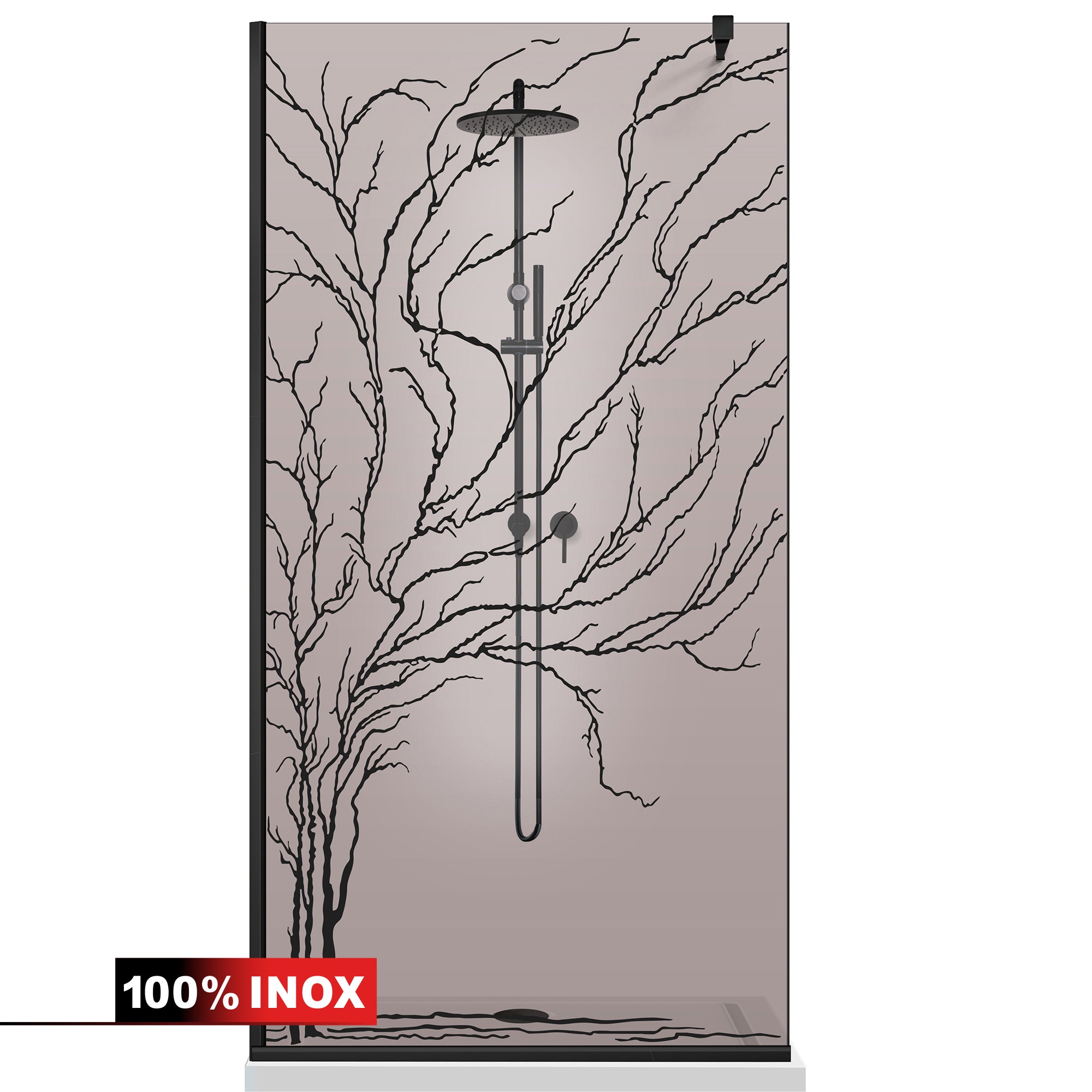 Shower Screens Walk-in, Black shower wall, #Bronze #Bronze
