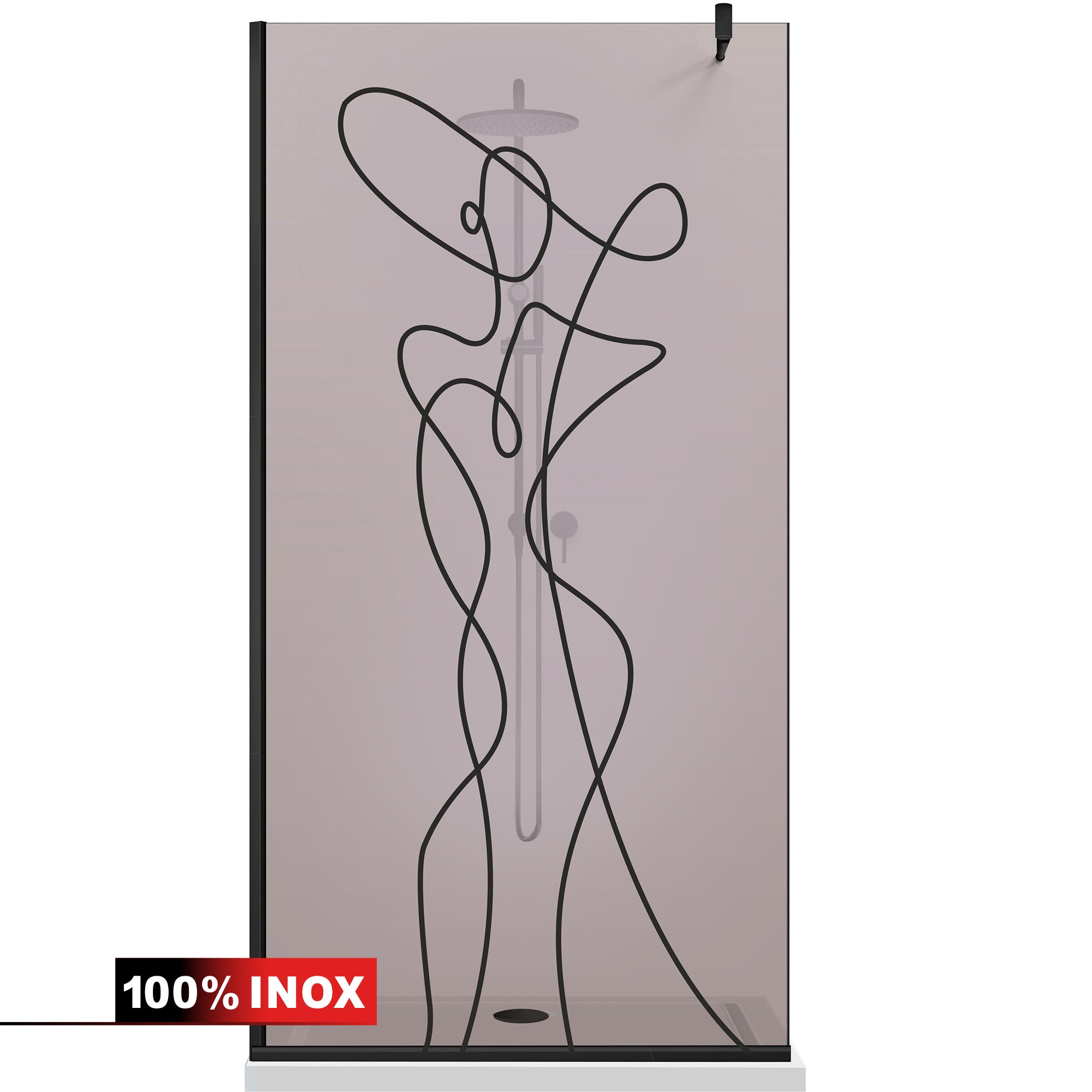Shower Screens Walk-in, Black shower wall, #Bronze #Bronze