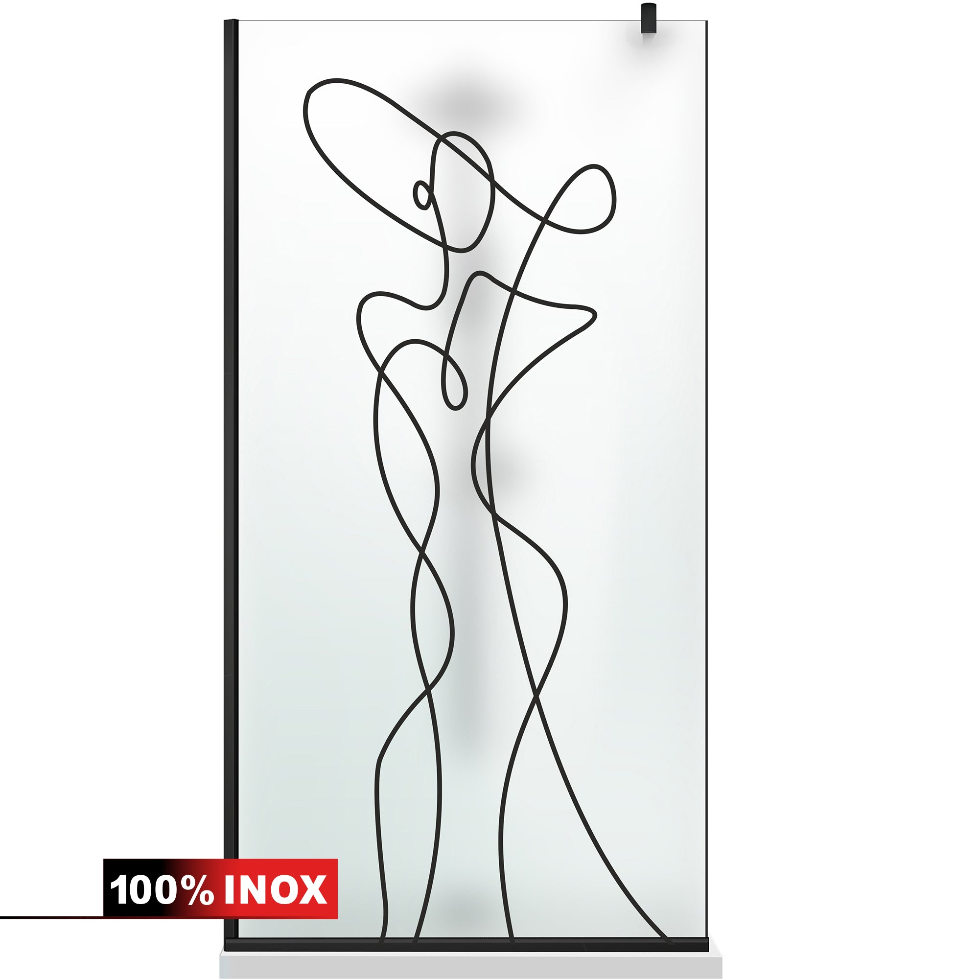 Shower Screens Walk-in, Black Shower Wall, #Satiné #Matt