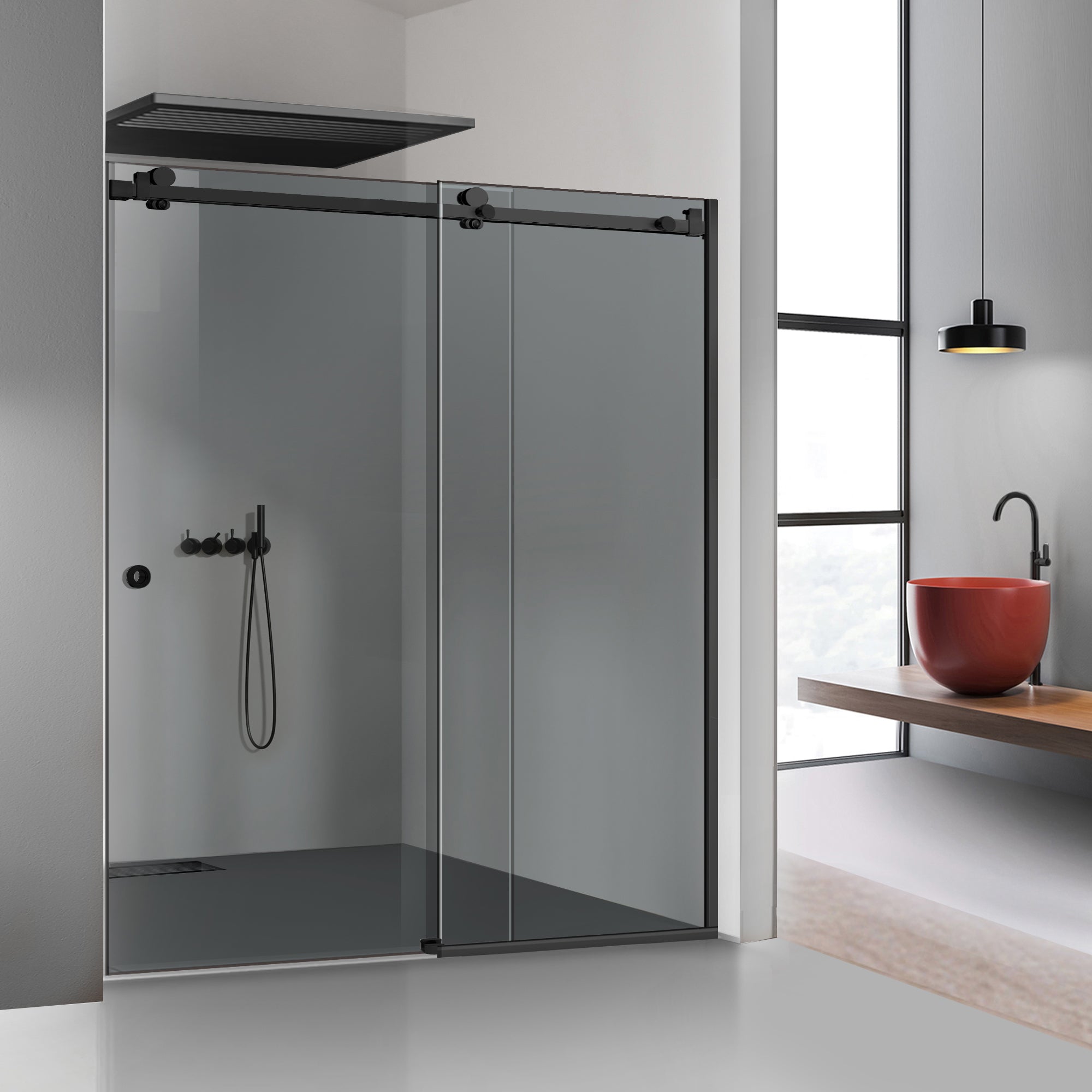 Shower wall, Shower Doors, Shower Screens #Grey