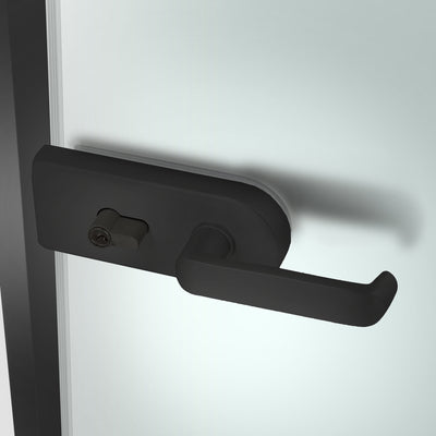 Framed glass door #Satin