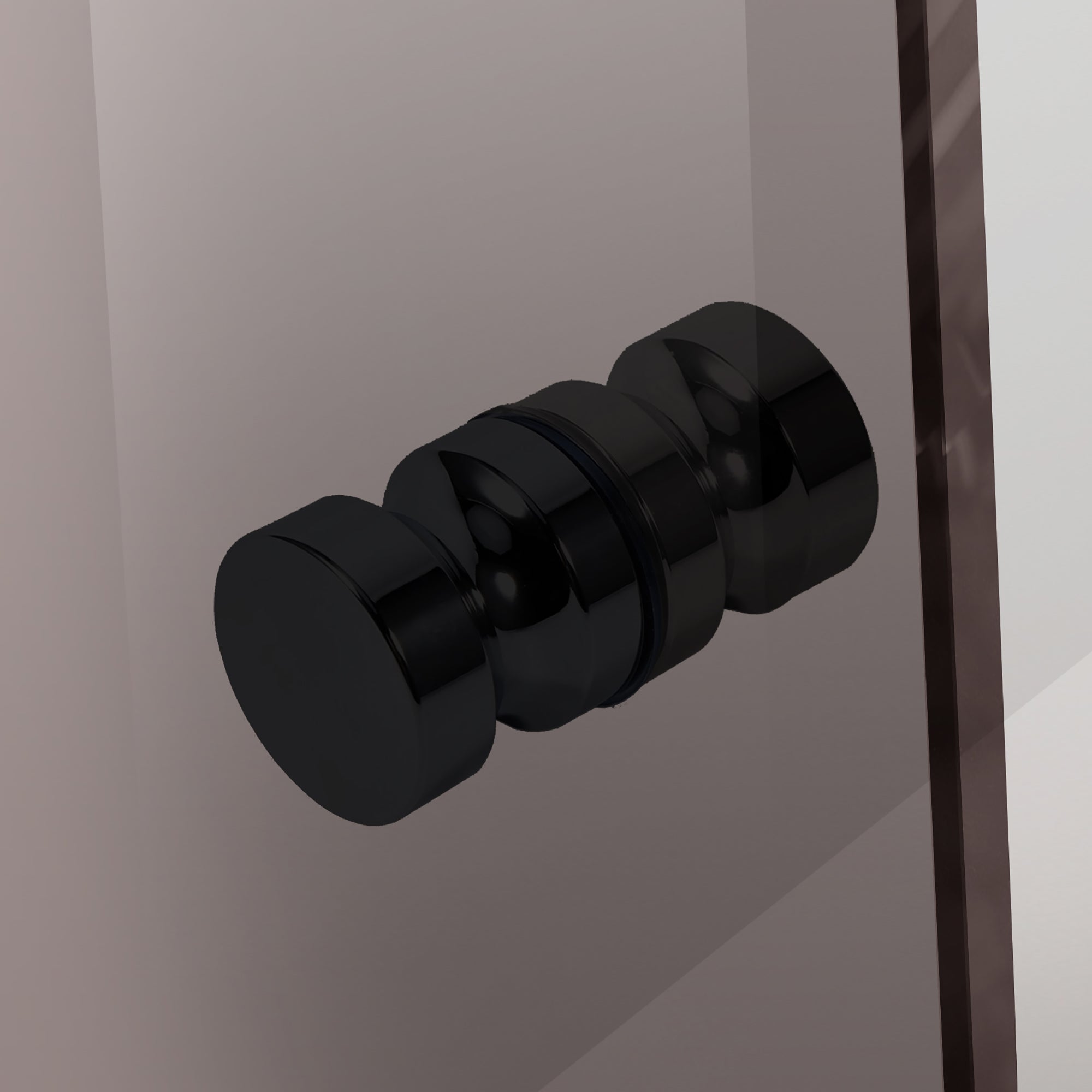 Shower enclosure with hinged door #Bronze