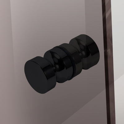 Shower enclosure with hinged door #Bronze