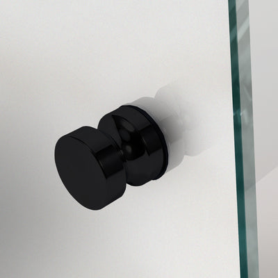 Shower enclosure with hinged door #Satiné
