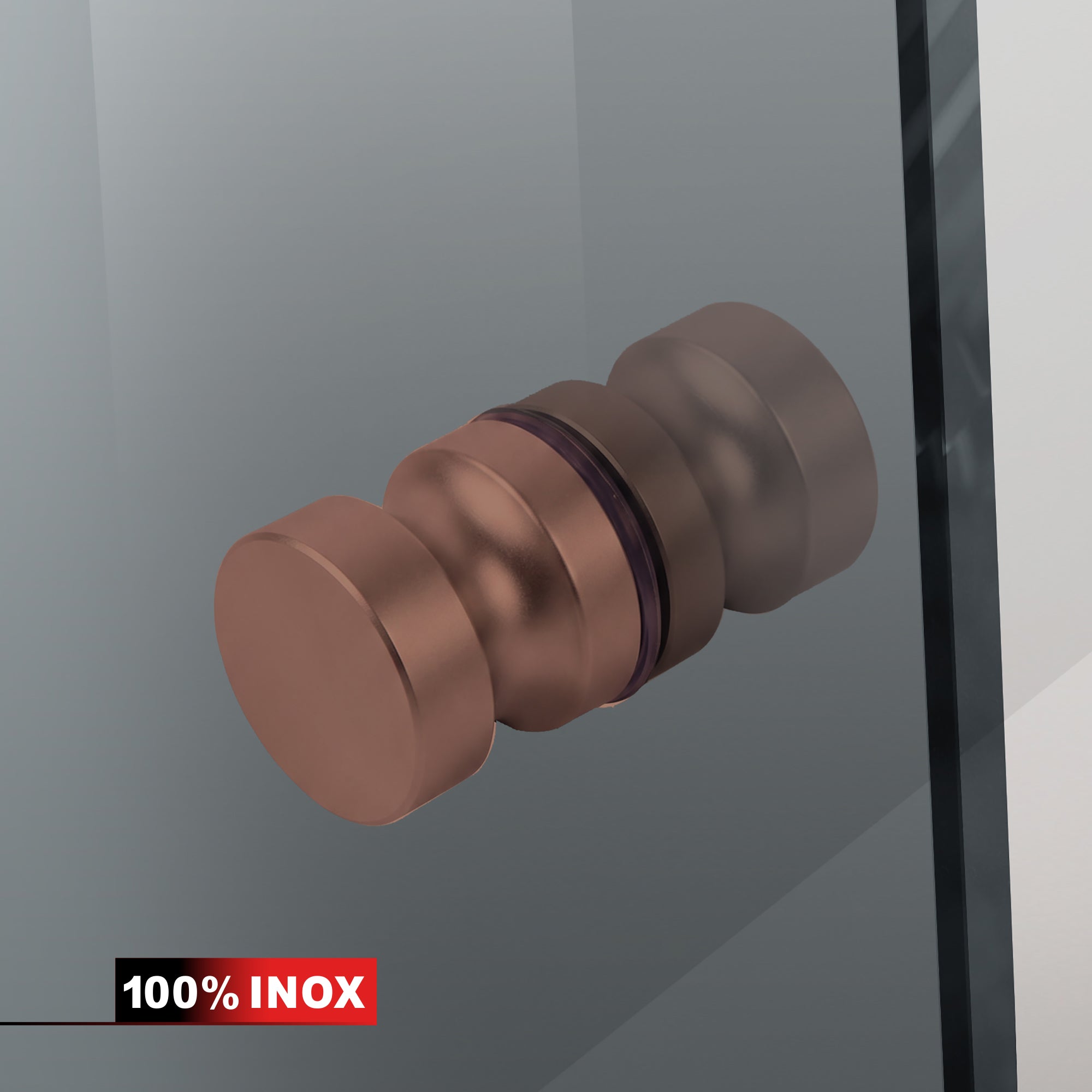 Hinged glass door copper, #Grey
