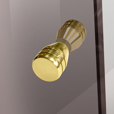 Shower enclosure with hinged door #Bronze