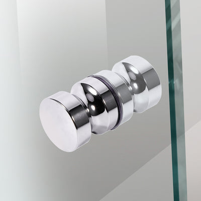 Shower enclosure with hinged door #Clear